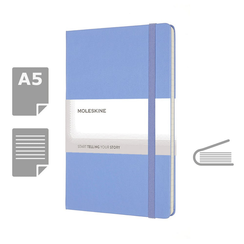 Moleskine notes A5 formata, tvrdi uvez, stranice s linijama