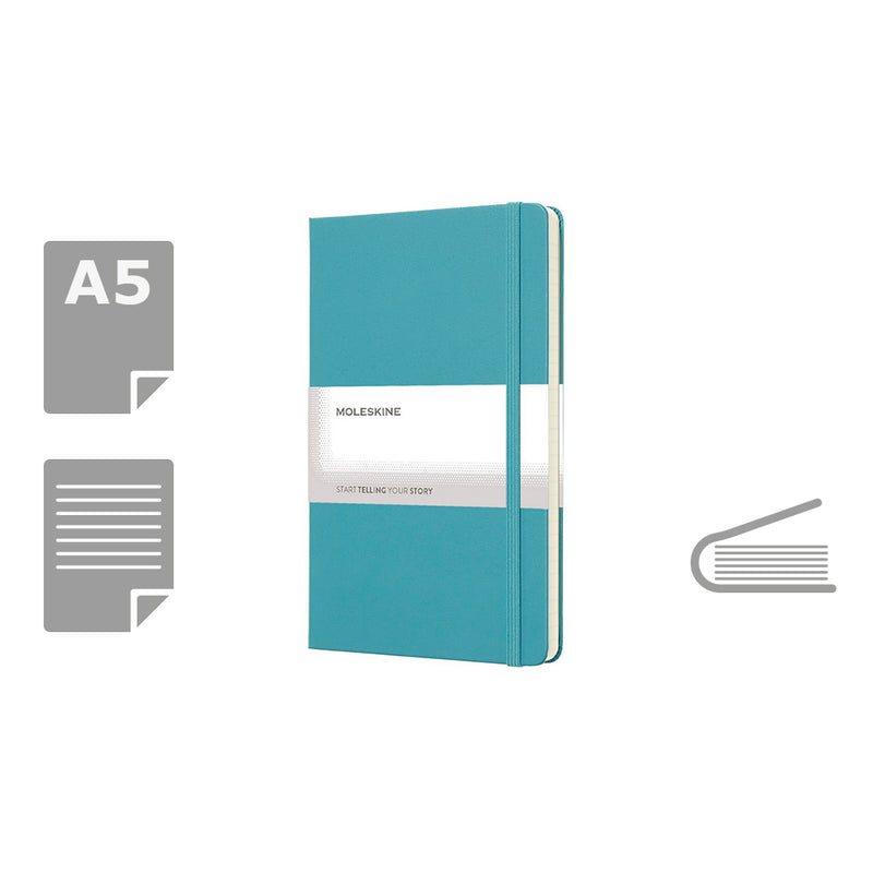 Moleskine notes A5 formata, tvrdi uvez, stranice s linijama