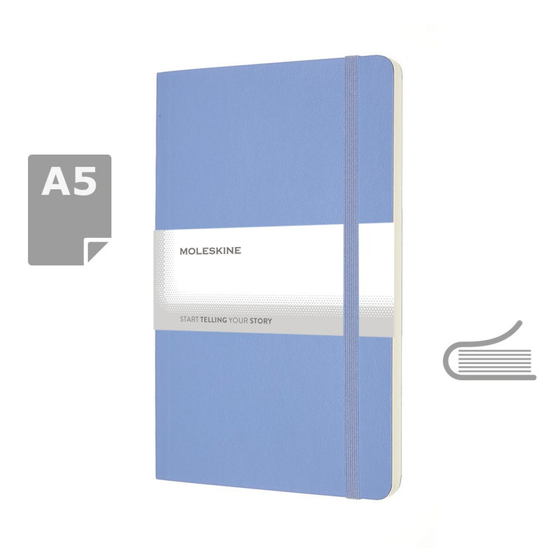 Moleskine notes A5 formata, meki uvez, prazne stranice