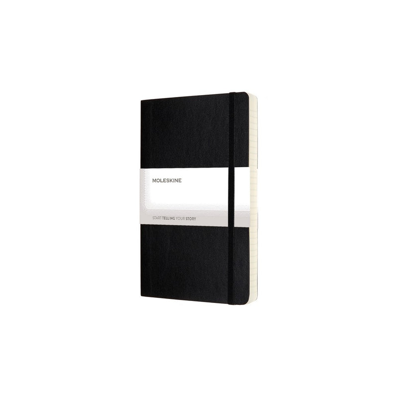 Moleskine notes A5 formata, meki uvez, stranice s linijama, 400 stranica