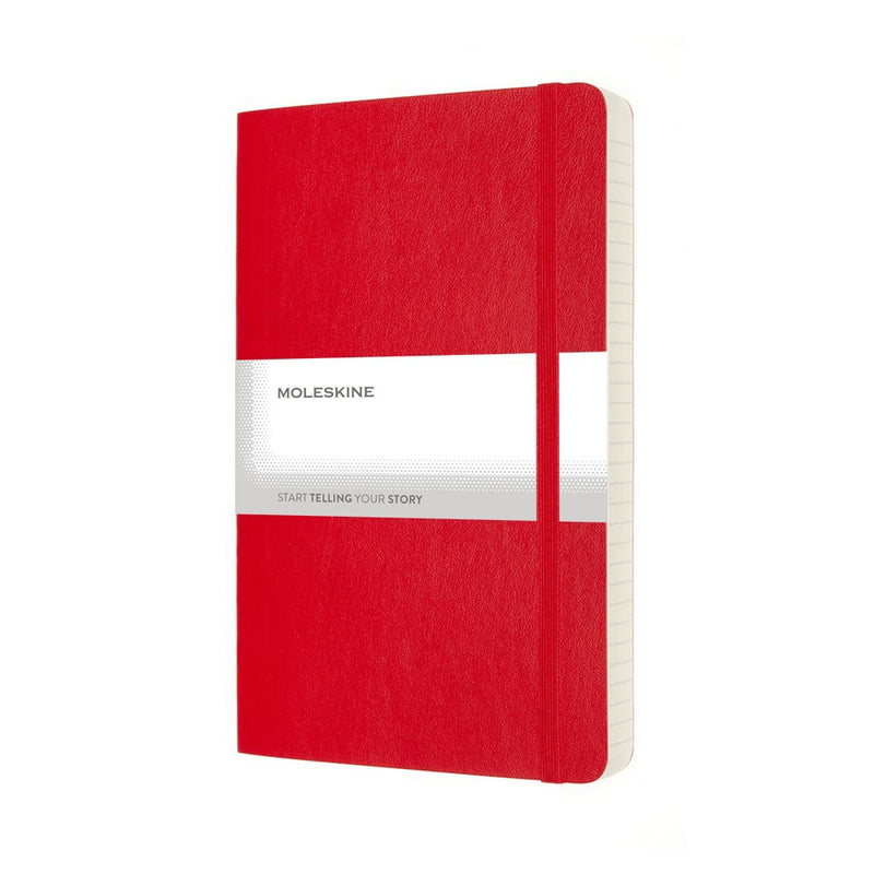 Moleskine notes A5 formata, meki uvez, stranice s linijama, 400 stranica