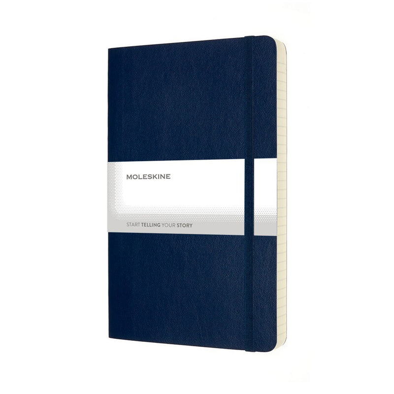 Moleskine notes A5 formata, meki uvez, stranice s linijama, 400 stranica