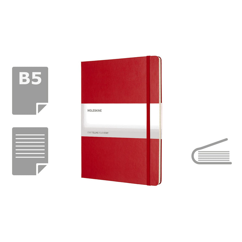 Moleskine notes B5 formata, tvrdi uvez, stranice s linijama