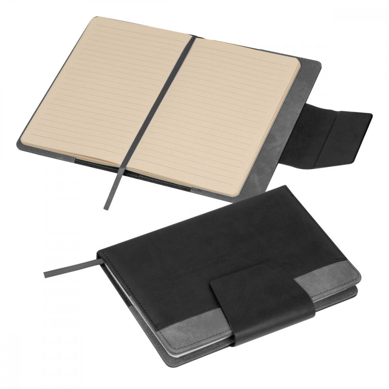 Notes A5 od recikliranog PU s magnetskim zatvaranjem i elastičnom gumicom za olovku