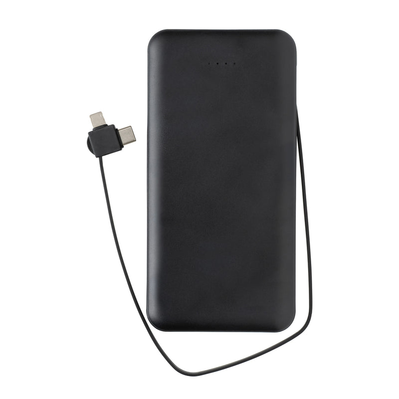 10.000mAh prijenosna baterija od recikliranog ABS-a s integriranim kabelima