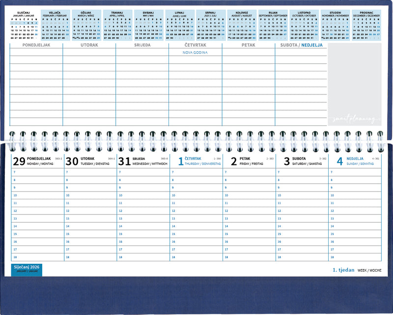 Stolni veliki spiralni planer, 300x145 mm