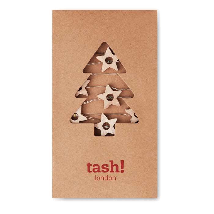 Promotivne božićne lampice u obliku drvenih zvijezda