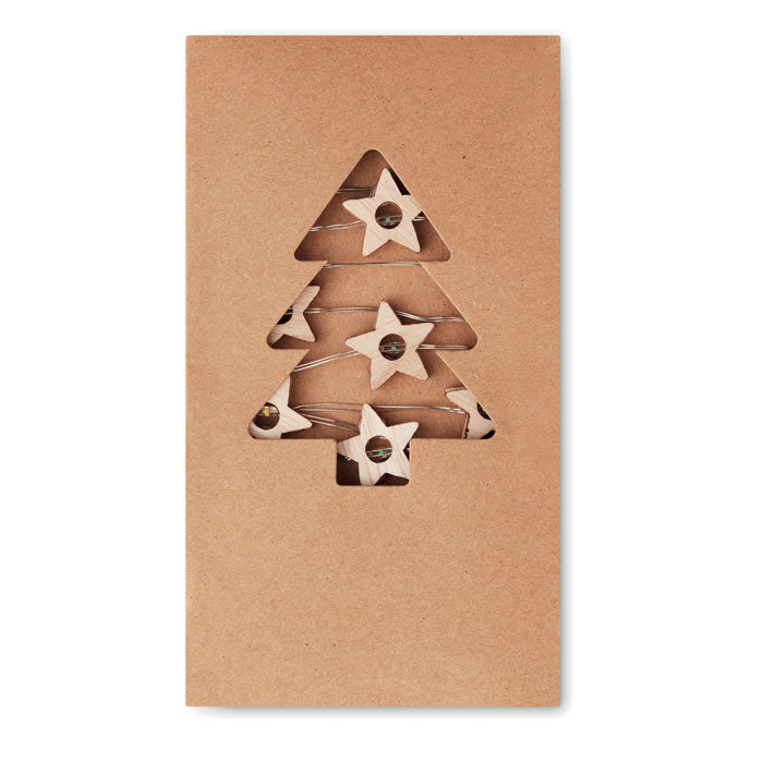 Promotivne božićne lampice u obliku drvenih zvijezda