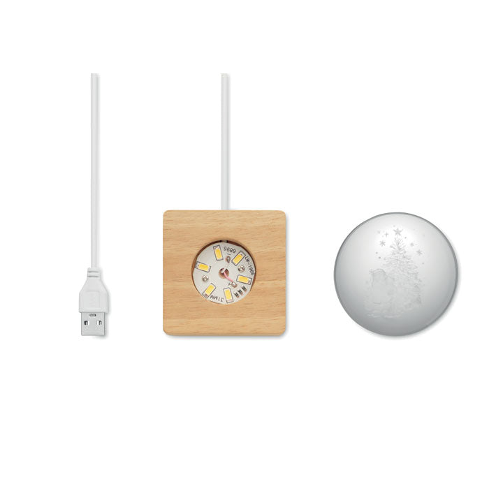 Kristalna božićna kugla s LED svjetlom