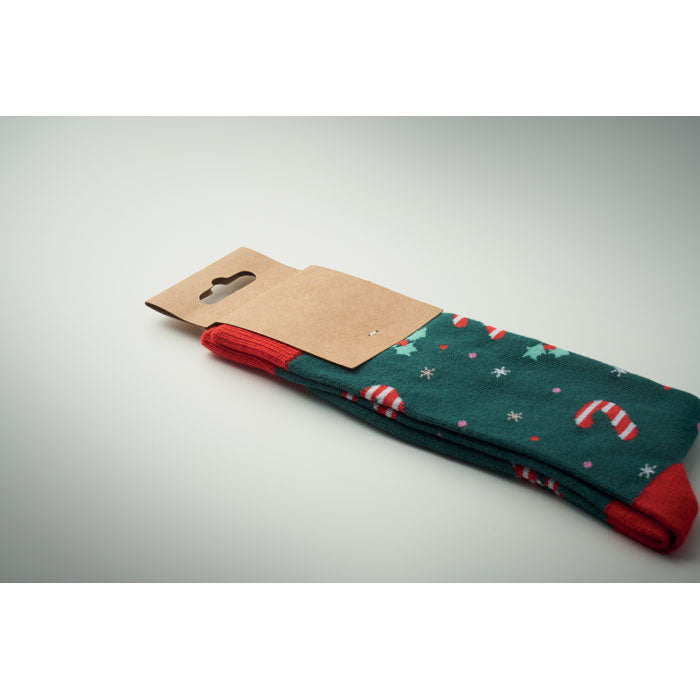 Promo sezonske čarape, veličina L zelene boje | Poslovni pokloni