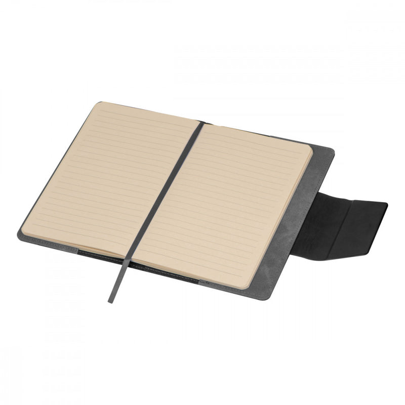 Notes A5 od recikliranog PU s magnetskim zatvaranjem i elastičnom gumicom za olovku