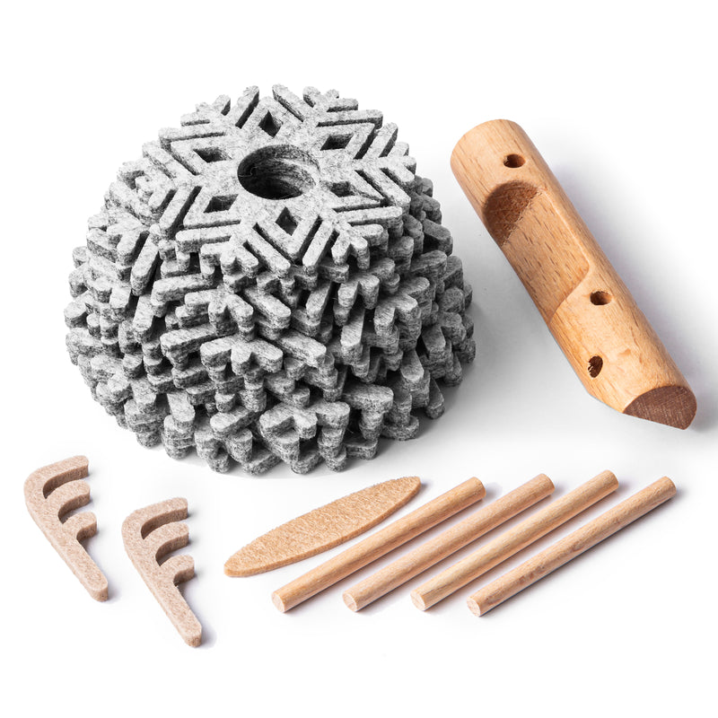 Božićni podmetači za čaše u obliku pahuljice na stalku od sklopivog soba