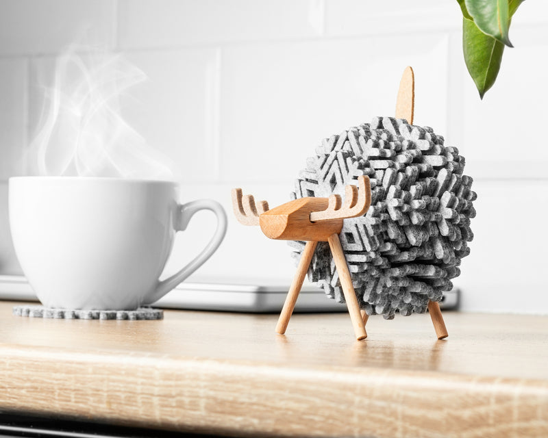 Božićni podmetači za čaše u obliku pahuljice na stalku od sklopivog soba