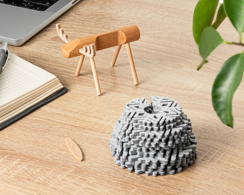 Božićni podmetači za čaše u obliku pahuljice na stalku od sklopivog soba