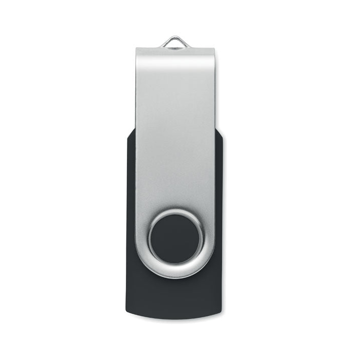 Reklamni rotirajući USB stick 16GB, tip-C, crne boje | Poslovni pokloni