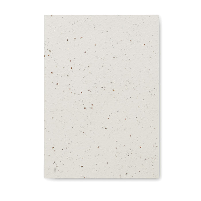Promotivni A5 notes s koricama od sjemenskog papira, bijele boje | Reklamni pokloni
