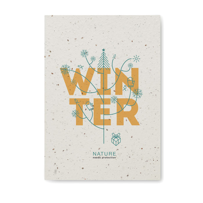 Reklamni A5 notes s koricama od sjemenskog papira, bijele boje s tiskom | Promotivni pokloni