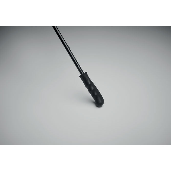 Reklamni 30'' kišobran otporan na vjetar s 4 reflektirajuća panela, crne boje | Promotivni pokloni