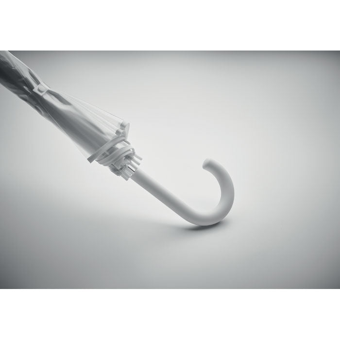 Reklamni 23'' kišobran od POE materijala s 1 panelom od poliestera, bijele boje | Promotivni pokloni