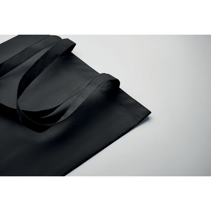 Reklamna torba za kupovinu / plažu od netkanog materijala, crne boje | Poslovni pokloni
