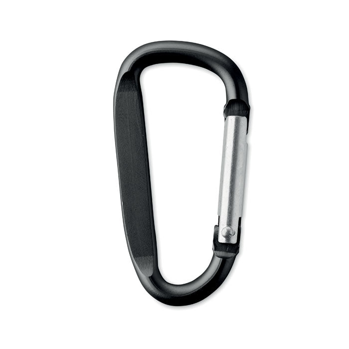 Promotivna karabiner kopča od aluminija, crne boje | Poslovni pokloni