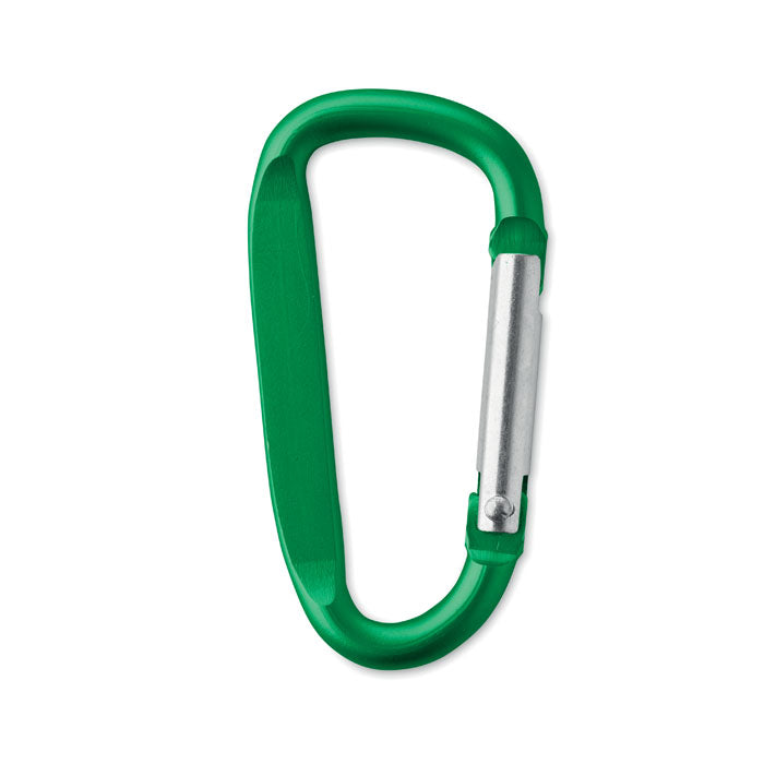 Promotivna karabiner kopča od aluminija, zelene boje | Poslovni pokloni