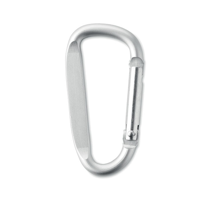 Promotivna karabiner kopča od aluminija, srebrne boje | Poslovni pokloni