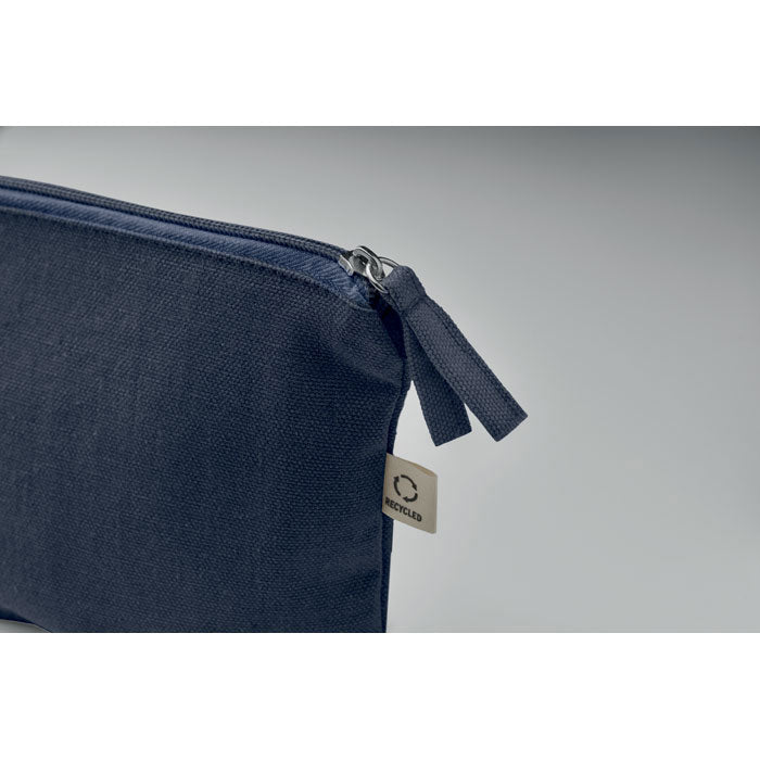 Promidžbena kozmetička torbica od reciklirane tkanine, 320 gr/m² plave boje | Poslovni pokloni