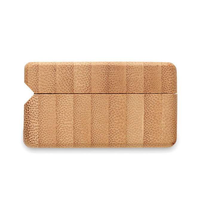 Reklamne bežične slušalice u bambusovom kućištu, smeđe boje | Promidžbeni pokloni