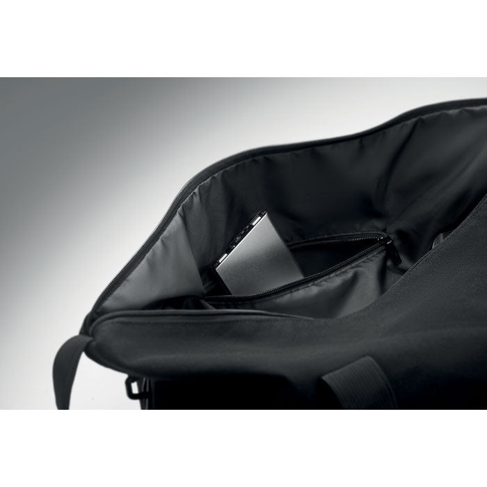 Promotivna vikend torba od recikliranog materijala, crne boje | Promidžbeni pokloni