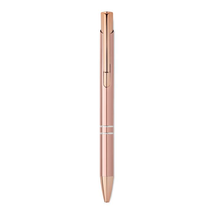 Reklamna kemijska olovka od recikliranog aluminija, ružičaste boje | Promotivni pokloni