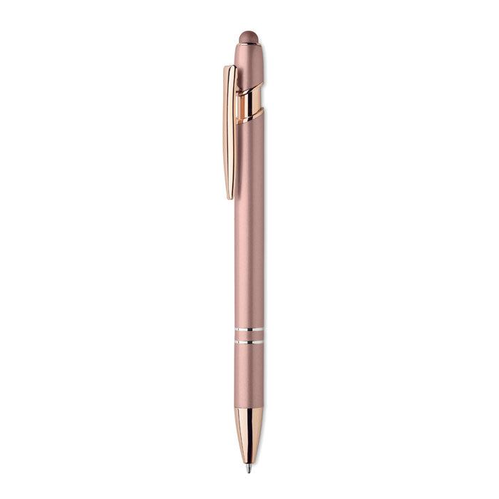 Promotivna stylus kemijska olovka s rosegold detaljima, ružičaste boje | Poslovni pokloni