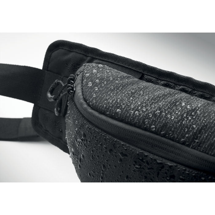 Reklamna torba oko struka od vodootpornog 420D najlona, crne boje | Poslovni pokloni