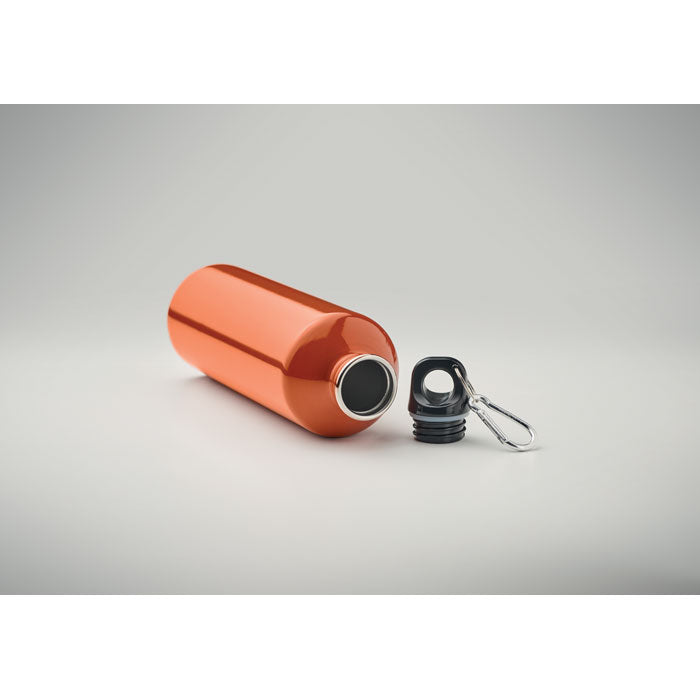 Promo boca od recikliranog nehrđajućeg čelika s karabinerom, 750ml narančaste boje | Poslovni pokloni