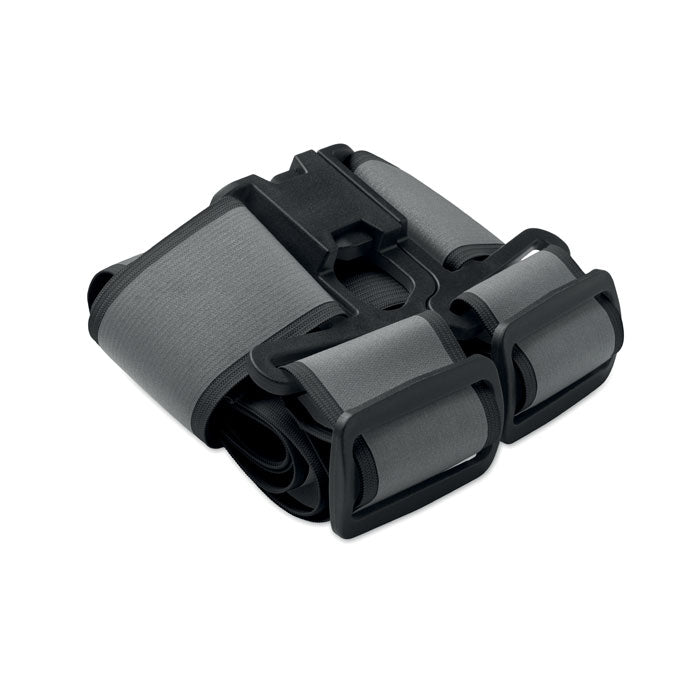 Promotivni podesivi reflektirajući pojas za tijelo, crne boje | Poslovni pokloni | Promo pokloni