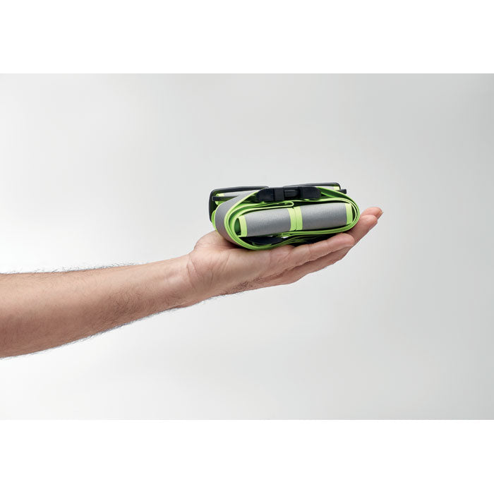 Promidžbeni podesivi reflektirajući pojas za tijelo, zelena limeta boje | Poslovni pokloni