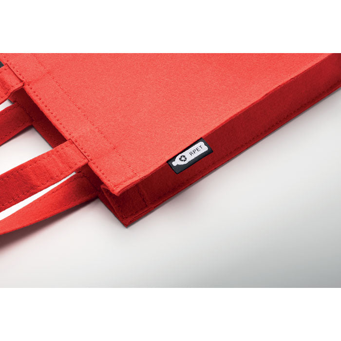 Promotivna mala vrećica od RPET filca , crvene boje | Promidžbeni pokloni