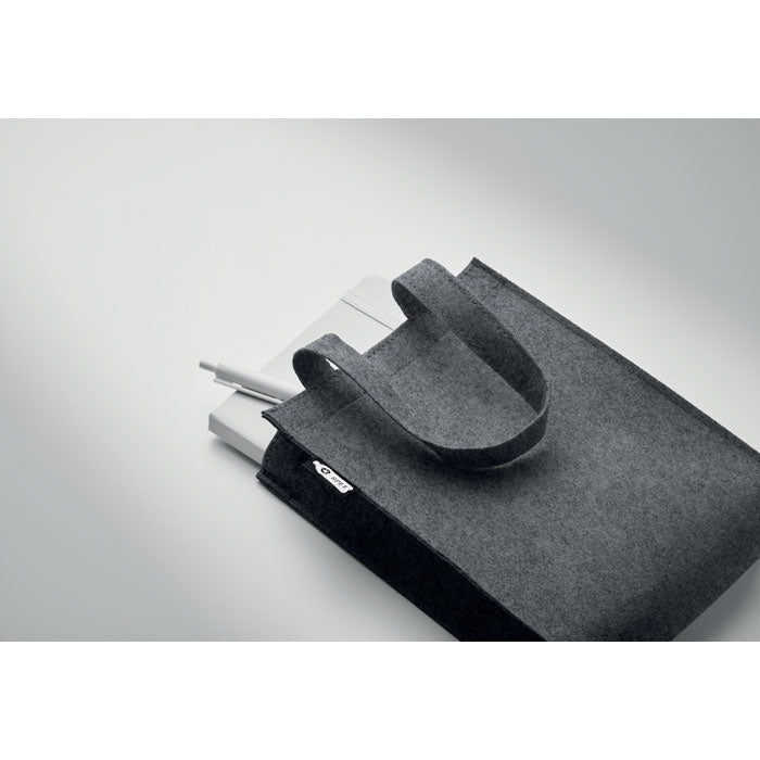 Promotivna mala vrećica od RPET filca , sive boje | Promidžbeni pokloni