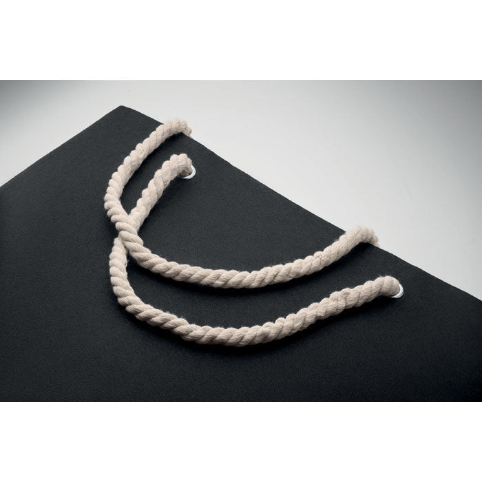 Promotivna torba za plažu s ručkama od užeta, tamno sive boje | Reklamni pokloni