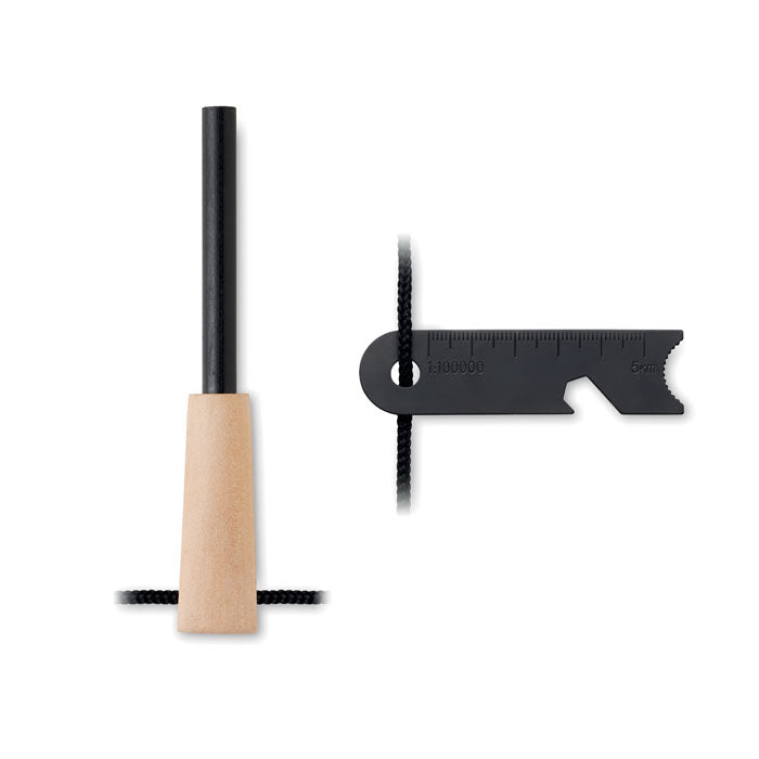 Promo alat za paljenje vatre od borovog drveta, smeđe boje | Poslovni pokloni