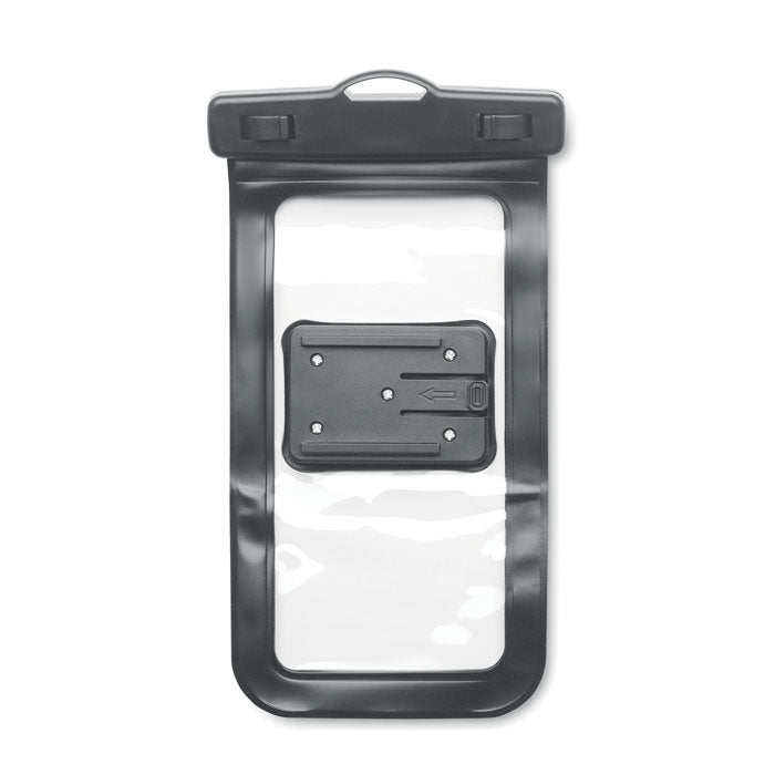 Promidžbena vodootporna futrola za držač mobitela za bicikl, crne boje | Reklamni pokloni 