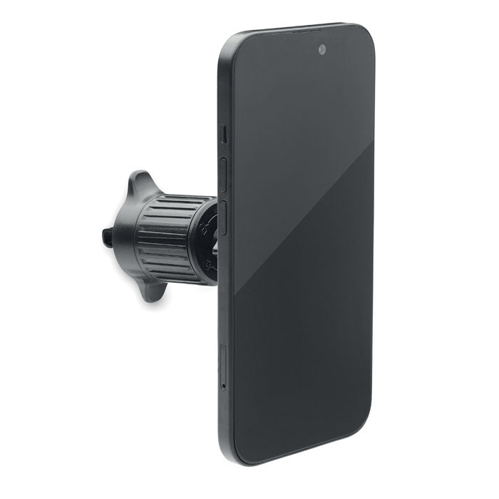Reklamni magnetski držač za telefon s rotacijom od 360 °, crne boje | Promidžbeni pokloni