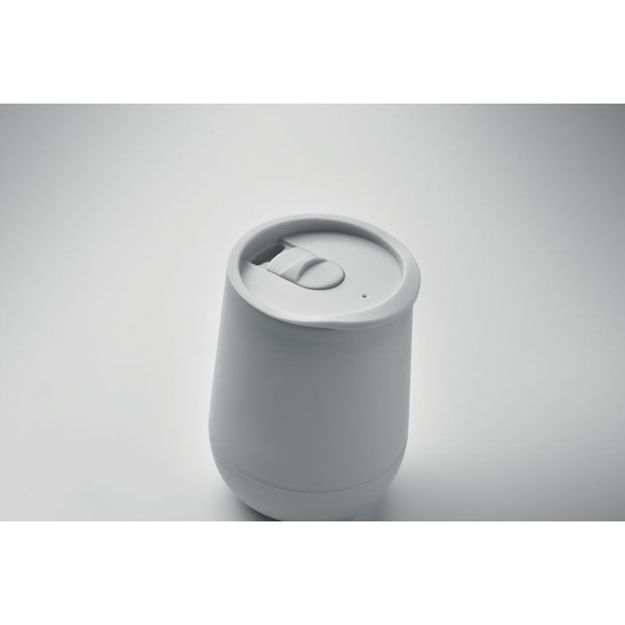 Promidžbena dvoslojna šalica od PP-a, kapaciteta 300ml, bijele boje | Poslovni pokloni