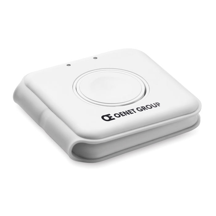 Promo 2-u-1 sklopiva stanica za punjenje od ABS-a, bijele boje | Poslovni pokloni | Reklamni pokloni