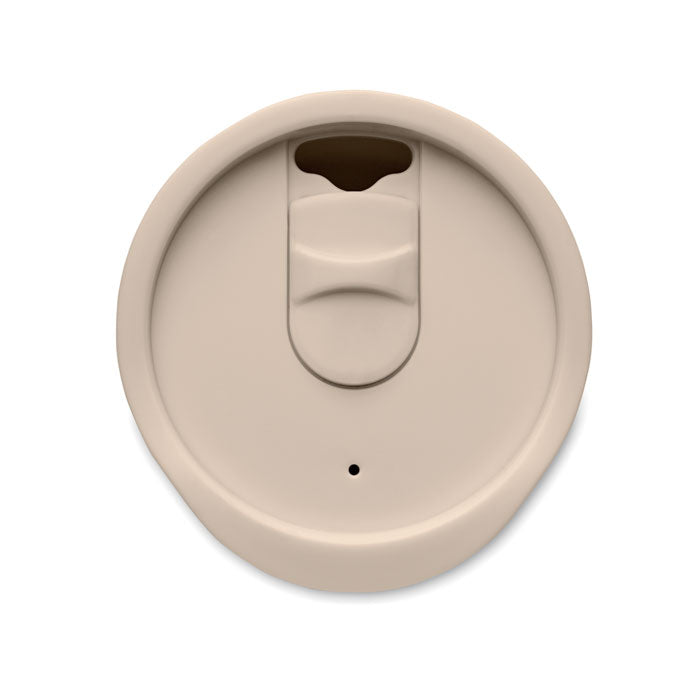 Promotivna dvoslojna putna šalica od PP-a s bazom od pluta, 300ml, bež boje | Promidžbeni pokloni