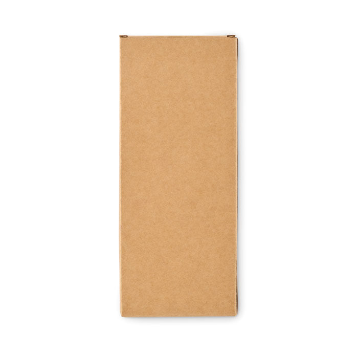 Promidžbeni set slamka za višekratnu upotrebu, smeđe boje | Poslovni pokloni | Promo pokloni