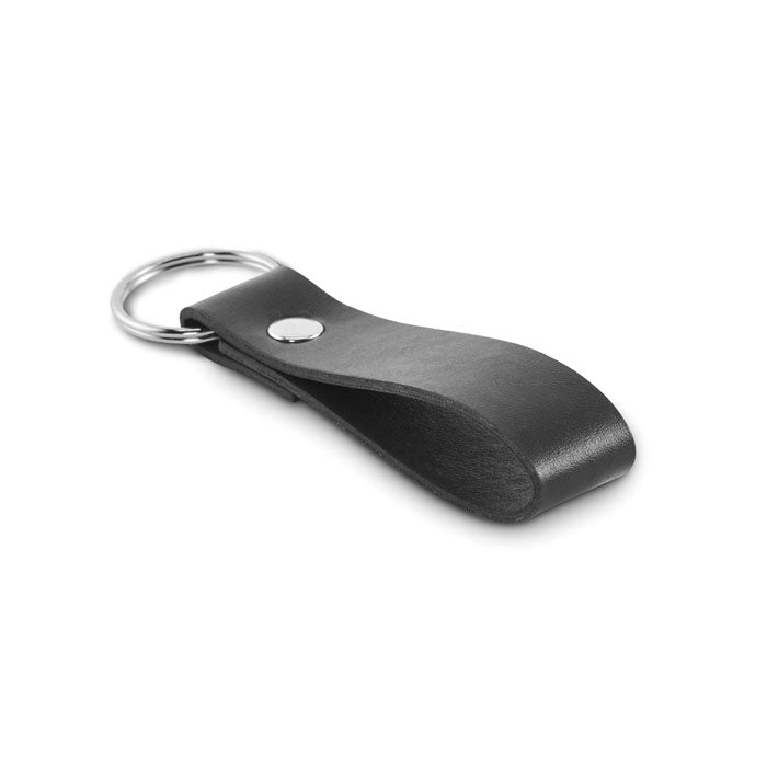 Promotivni PU privjesak za ključeve, crne boje | Poslovni pokloni
