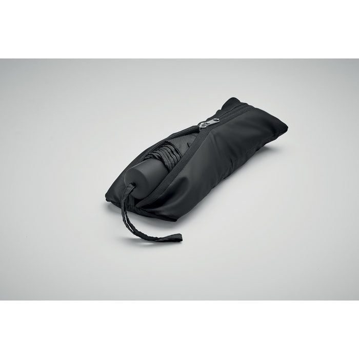 Promidžbeni 21" kišobran od 190T RPET svile, crne boje | Poslovni pokloni