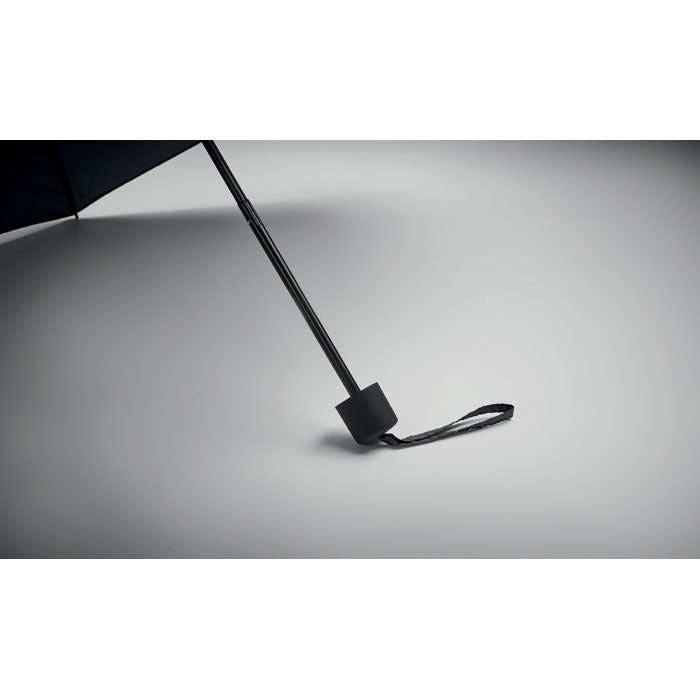 Reklamni 21" kišobran od 190T RPET svile, crne boje | Promidžbeni pokloni