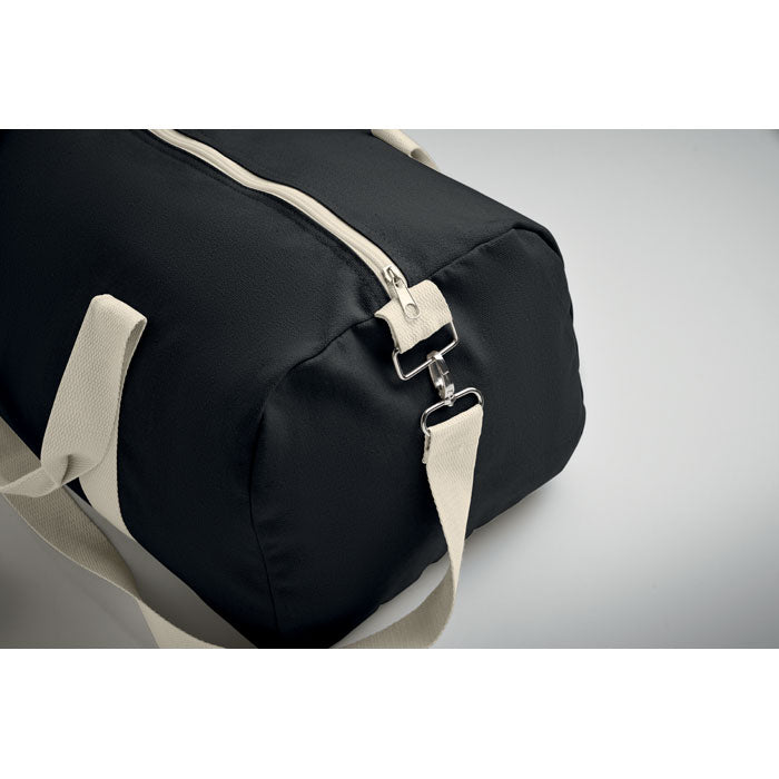 Reklamna putna torba od recikliranih tkanina, 320 gr/m² crne boje | Poslovni pokloni